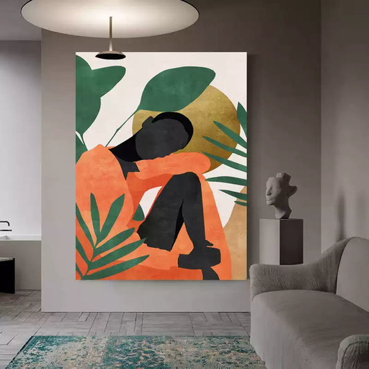 Abstract handmade oil painting for modern home wall decor | Leyi Gallery