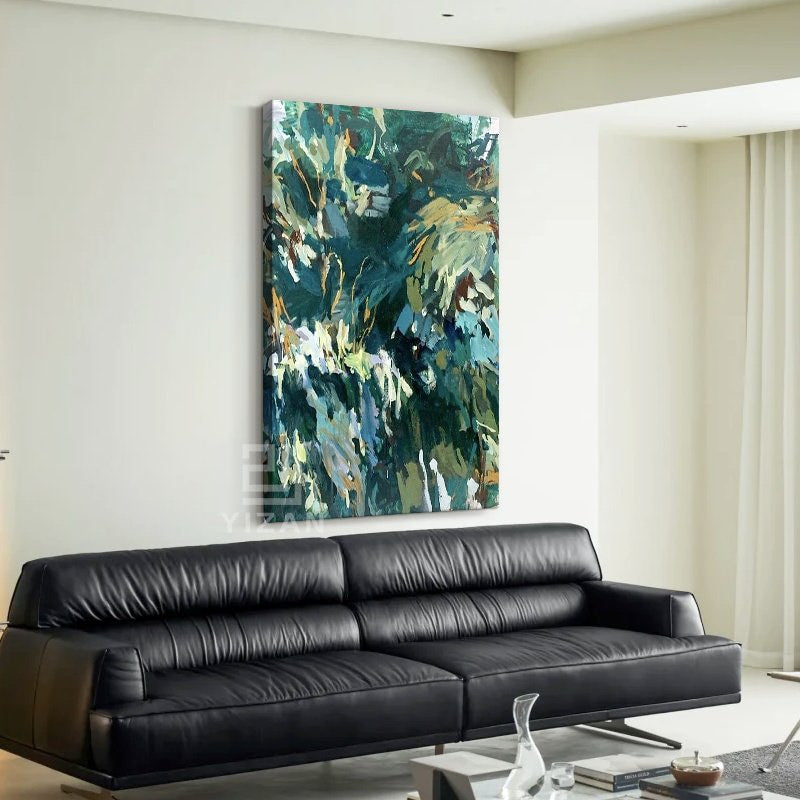 Green Handmade Oil Painting