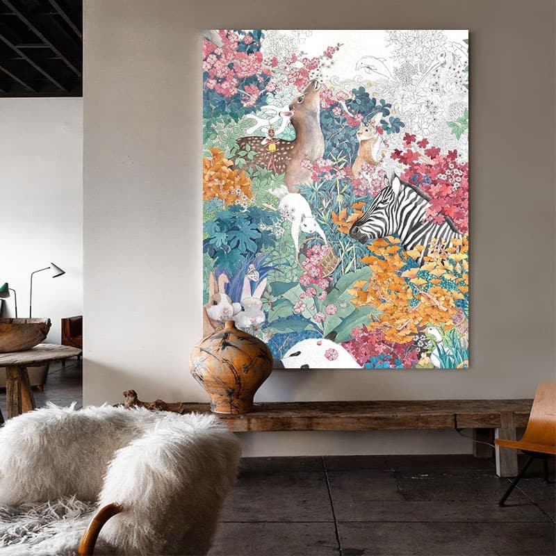 abstract jungle painting shop