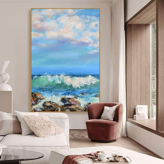 Abstract Art Sea artwork Painting online Modern Art Canvas Wall Art - LeYiGallery