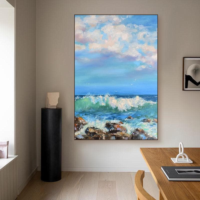 Abstract Art Sea artwork Painting online Modern Art Canvas Wall Art - LeYiGallery