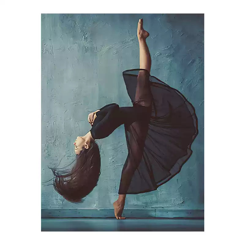 Hand-Painted Dancer Abstract Canvas Art – Free Shipping