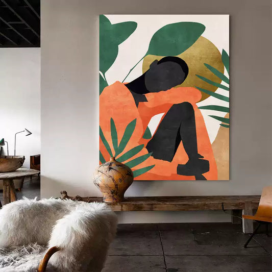 Abstract handmade oil painting for modern home wall decor | Leyi Gallery