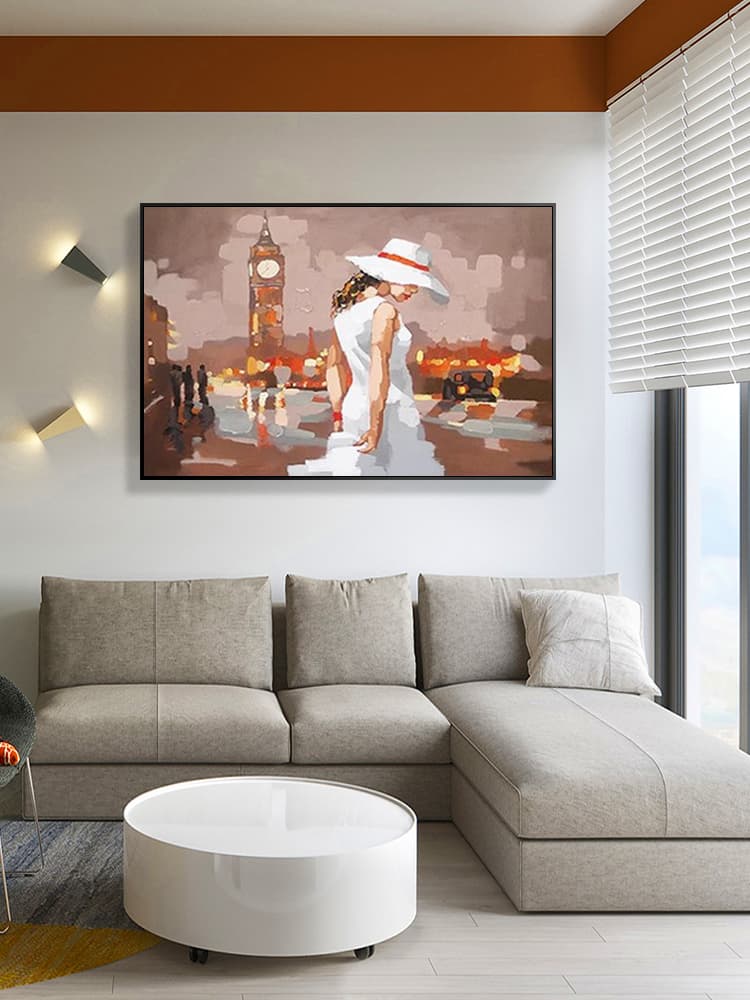 Beautiful Girl Oil Painting on Canvas – Hand-Painted Wall Art