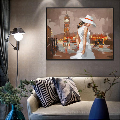Beautiful Girl Oil Painting on Canvas – Hand-Painted Wall Art