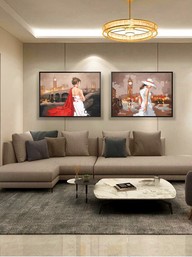 Beautiful Girl Oil Painting on Canvas – Hand-Painted Wall Art