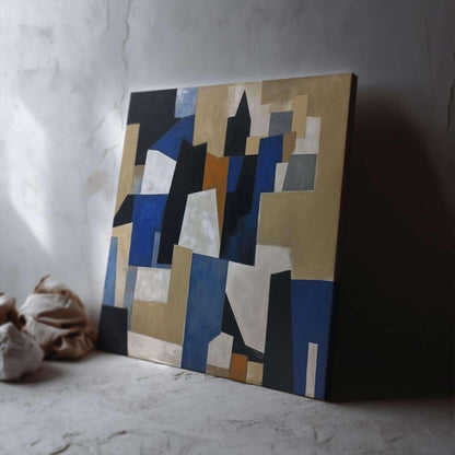 Colored squares on canvas
