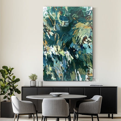 Green Handmade Oil Painting