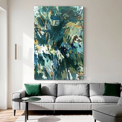 Green Handmade Oil Painting