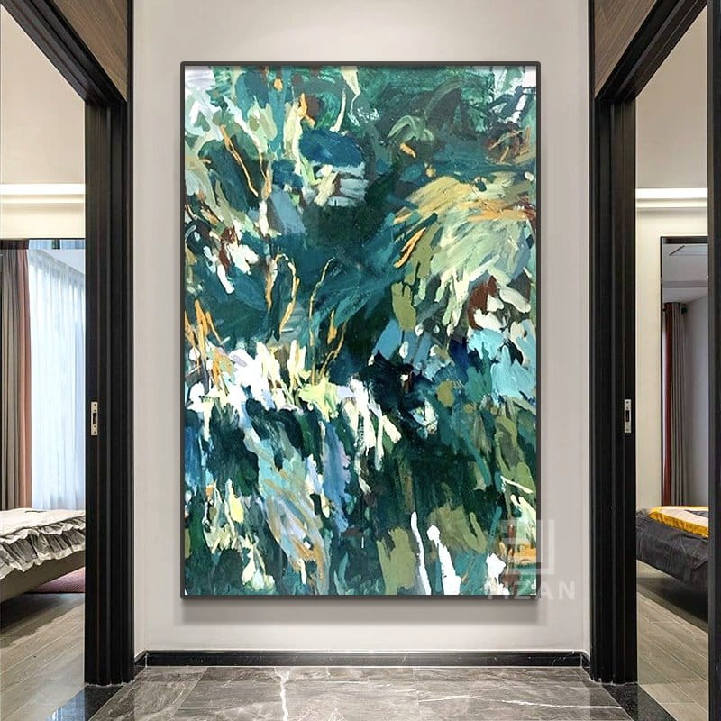 Green Handmade Oil Painting