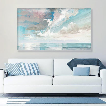 Sky painting on canvas Abstract artist painting - LeYiGallery