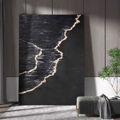 Black abstract beach art sold online