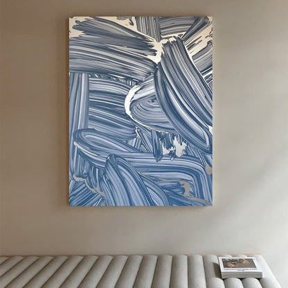 blue abstract painting sell art online