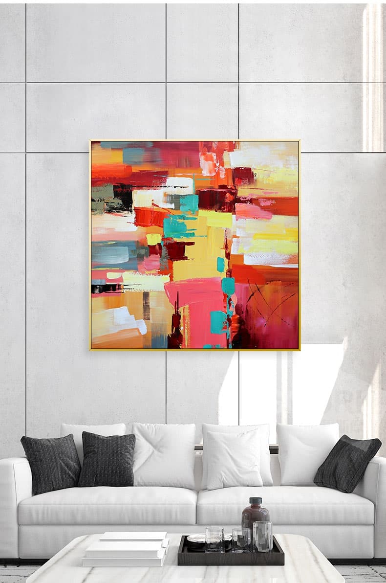 Colorful abstract art painting