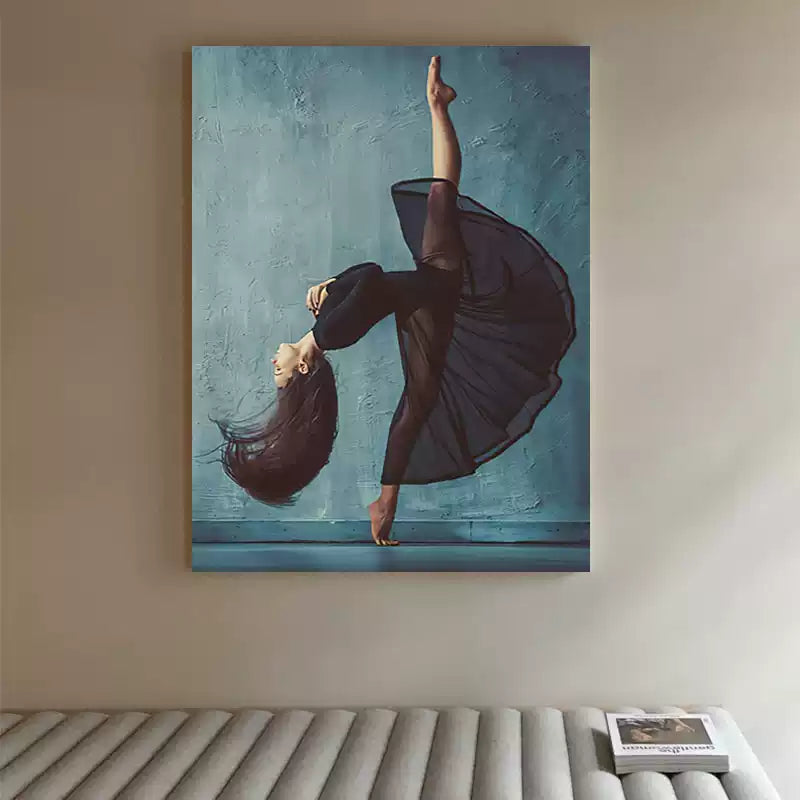 Hand-Painted Dancer Abstract Canvas Art – Free Shipping