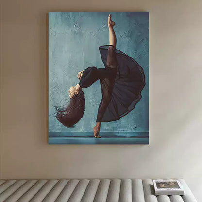 Hand-Painted Dancer Abstract Canvas Art – Free Shipping