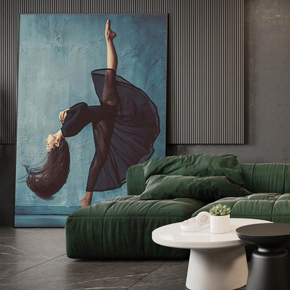 Hand-Painted Dancer Abstract Canvas Art – Free Shipping
