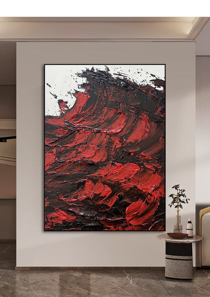 Lava Abstract Canvas Art – Hand-Painted Wall Decor